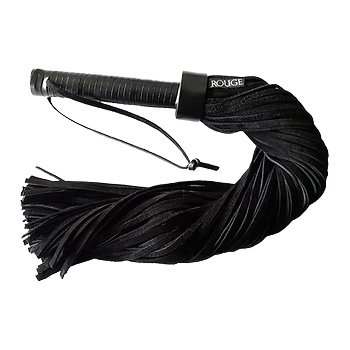 ostatní ROUGE Long Suede Flogger Leather Handle Black