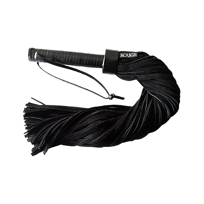 ostatní ROUGE Long Suede Flogger Leather Handle Black