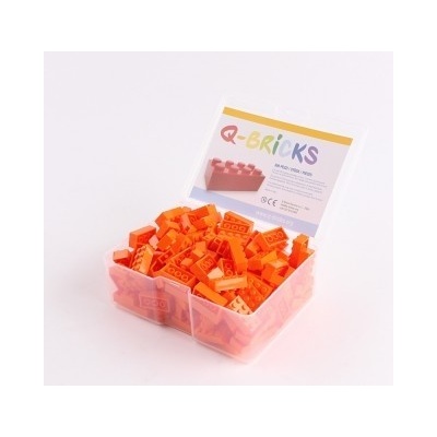 Q-Bricks UNICOLOR jasně oranžové kostky 300 ks