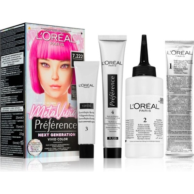 L'Oréal Préférence Meta Vivids полуперманентна боя за коса цвят 7.222 Meta Pink