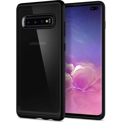 Spigen Ultra Hybrid Case - хибриден кейс с висока степен на защита за Samsung Galaxy S10 Plus (черен-прозрачен)