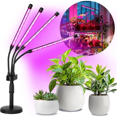 Kobi Димируема настолна LED лампа за отглеждане на растения VITARO 4xLED/10W/230V черна (KB0438)