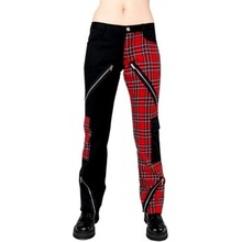 Black Pistol kalhoty gothic Freak Pants Tartan Black-Red size