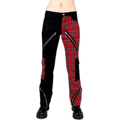 Black Pistol kalhoty gothic Freak Pants Tartan Black-Red size