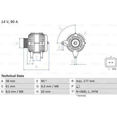 Alternátor BOSCH 0 986 083 190