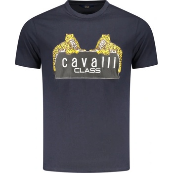 Cavalli class Тениска с къс ръкав за мъже cavalli class, Размер m, Цвят Синьо (txt60njd060_bl04502)