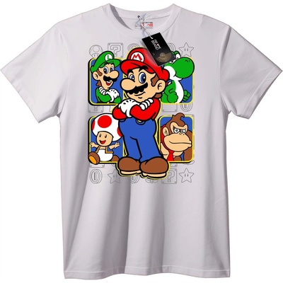 NOONEBRAND Тениска Super Mario и Приятели - M, Black