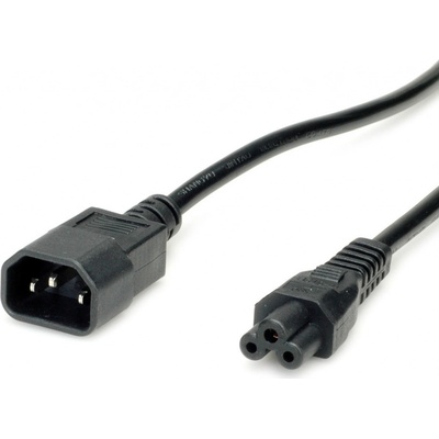 Value Kabel síťový prodlužovací k notebooku, IEC320 C14 - C5, 1,8m (trojlístek), černý (19.99.1119) - 19.99.1119 – Sleviste.cz