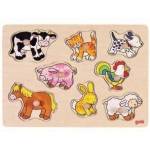 Goki Puzzle with handles, Animals , Goki 57873