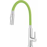 FERRO Кухненски смесител Ferro Zumba Slim 2F, зелен, с гъвкав чучур (BZA43G)