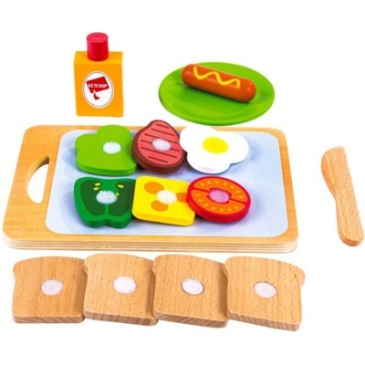 EcoToys dřevěná sada pro děti Snídaně