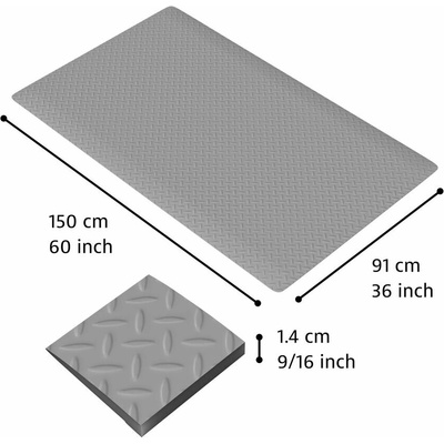 Notrax 479 Cushion Trax Protiúnavová rohož s diamantovým vzorom sivá 91 x 150 cm