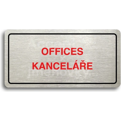 ACCEPT Piktogram OFFICES - KANCELÁŘE - stříbrná tabulka - barevný tisk