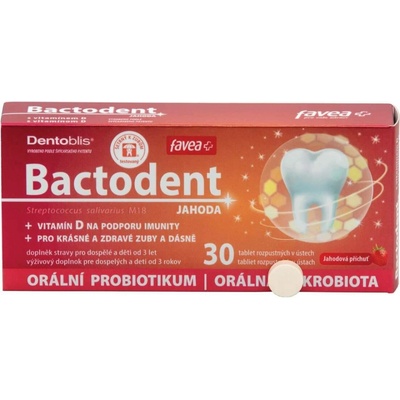 Favea Bactodent Jahoda 30 tablet