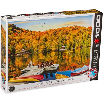 EUROGRAPHICS Пъзел Eurographics от 1000 части - Хижа край езерото в Квебек (60005427)