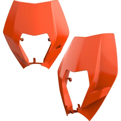 POLISPORT kryt předního světla KTM EXC / EXC-F / XC-W / XCF-W 125/150/200/250/300/350/450/500 08-13 barva oranžová (vzor OEM)