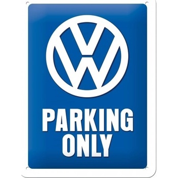 Plechová ceduľa Volkswagen VW - Parking Only, 15 x 20 cm
