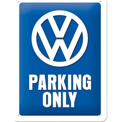 Plechová ceduľa Volkswagen VW - Parking Only, 15 x 20 cm