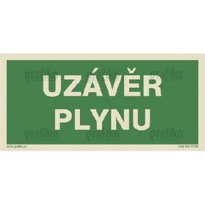 Grafiko | Uzávěr plynu - fotoluminiscenční - Materiál Hliník, Rozměr 300x150mm