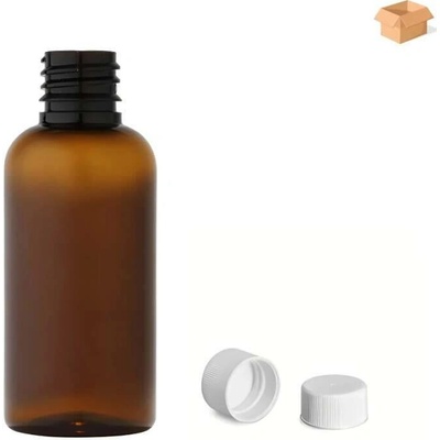 Via Plastová lahvička hněda s bílým uzávěrem 50 ml 800 ks