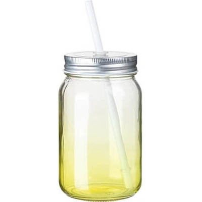 Mason Sklenice Jar bez ouška limetkově zelený gradient sublimace termotransfer 450 ml