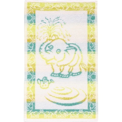 Vesna Dětský žakárový ručník SLŮNĚ 28 x 50 cm zelený