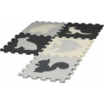 LEAN Toys Soft Puzzle Mat Contrasting Educational EVA Foam Gray 28 pieces