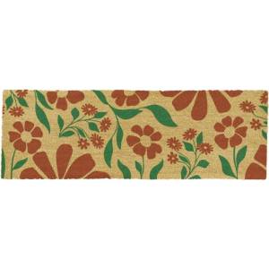 Artsy Mats Изтривалка от кокосови влакна 40x120 cm Red & Green Floral - Artsy Doormats (12040-CLRFLOWERS)