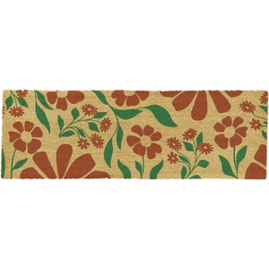 Artsy Mats Изтривалка от кокосови влакна 40x120 cm Red & Green Floral - Artsy Doormats (12040-CLRFLOWERS)