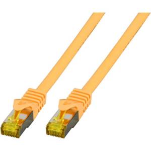 EFB Elektronik RJ45 пач корда категория 6a с кат. 7 Raw Cable, S-FTP LSZH, жълта, EFB (0.50 м) (MK7001.0,5Y)