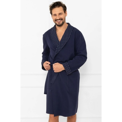 Italian Fashion Gerard pánský bavlněný župan blue – Zboží Dáma