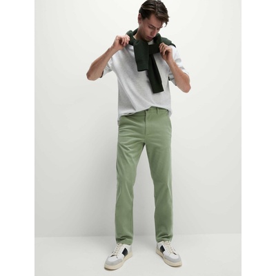 Marks & Spencer Разтегателен панталон чино с редовна кройка Marks & Spencer зелен Marks & Spencer | Zelen | МЪЖЕ | 42/32