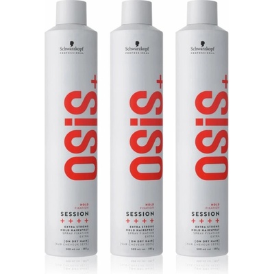 Schwarzkopf Professional Osis+ Schwarzkopf Professional Osis+ Session lak na vlasy s extra silnou fixací 3x500 ml kosmetická sada – Hledejceny.cz