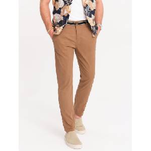 Ombre Clothing Кафяв мъжки панталон чино с декоративен колан Ombre Clothing Ombre Clothing | Kafyav | МЪЖЕ | 32/32