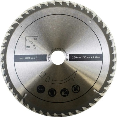 Scheppach Pilový kotouč TCT - 250x30x2.8mm, 48 zubů (7901303701)