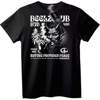 NOONEBRAND Тениска Веелзебуб Бъд 420 Мир - S, White
