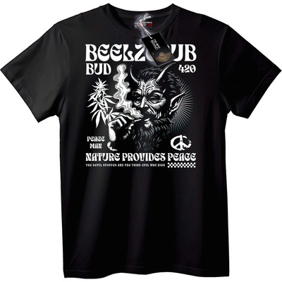 NOONEBRAND Тениска Веелзебуб Бъд 420 Мир - S, White