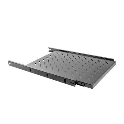 Lanberg Аксесоар, Lanberg 19" sliding shelf 1U / 465x750mm, max load capacity up to 15kg, black (AK-1011-B)