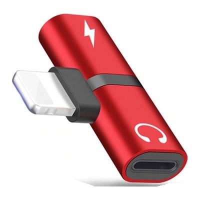 Rozdvojka pro lightning nabíjení a sluchátka pro Apple iPhone zlatá