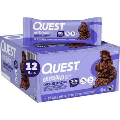 Quest Nutrition Quest Overload Protein Bar | Different Flavors [12 x 63 грама] Chocolate Explosion
