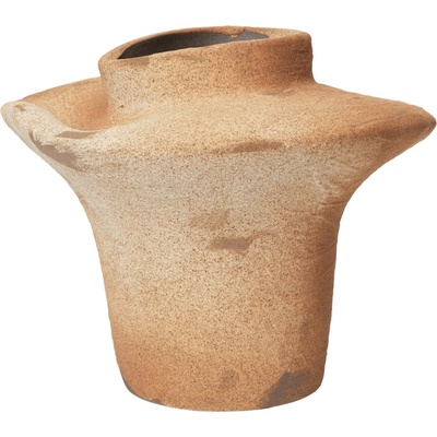 Ferm Living Váza Evio Burnt Umber 22 cm, oranžová barva, keramika