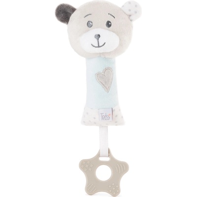 Tedsy Бебешка играчка-гризалки Tedsy - Мече, 16 cm, синя (98171)