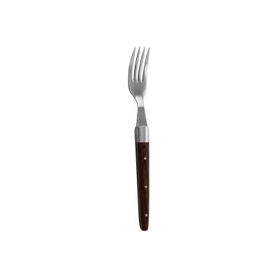 Steaková vidlička dřevěná rukojeť - doprodej (6 ks)