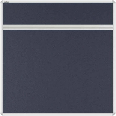 VMS VISION Stolový akustický paraván AKUSTIK ekoTAB oblý roh 80 x 80 cm čierny