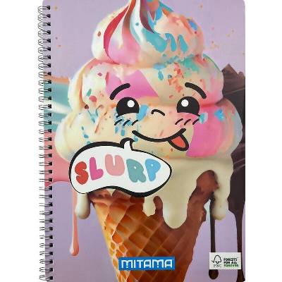 MITAMA Spirálový sešit Fantasy colours A4 linkovaný zmrzlina
