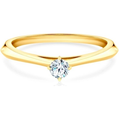 Savicki Zásnubný prsteň The Light žlté zlato laboratórny diamant DL R1 2 LAB Z
