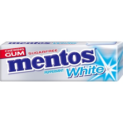 Mentos Sugarfree Chewing Gum Peppermint White Karton 40 x 13,5g