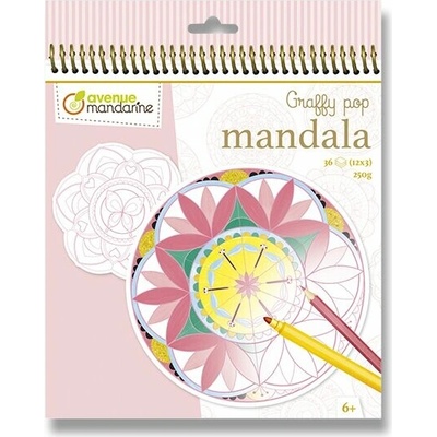 Omaľovánky Avenue Mandarine Graffy Pop Mandala pre dievčatá