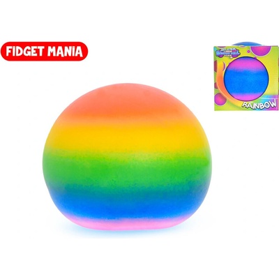 Fidget gigantický míček strečový 14 cm duhový