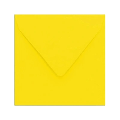 Dopisní obálka žlutá 130x130mm